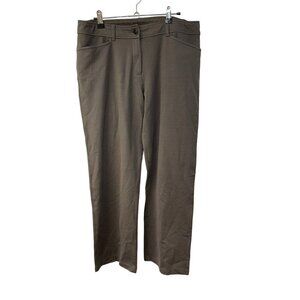 EILEEN FISHER BROWN PONTE KNIT RAYON NYLON SPANDEX BLEND STRETCH PANTS SIZE M